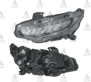 ON FAR SOL HONDA CIVIC 16-SIYAH MOTORU UZERINDE FULL LEDLI resmi