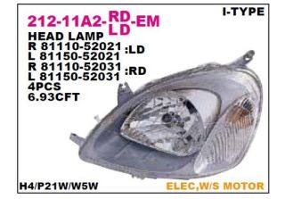ON FAR SAG-(MOTORLU)-(TOYOTA: YARIS 99>02 ) resmi