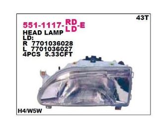 ON FAR SAG RENAULT R19 92- resmi