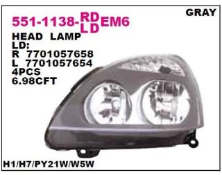 ON FAR SAG ELEKTRIKLI GRİ RENAULT CLIO 01- resmi