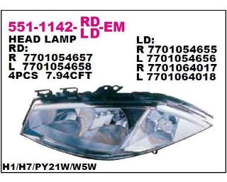 ON FAR SOL ELEKTRIKLI RENAULT MEGANE 02- resmi