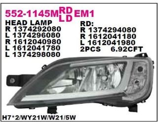 ON FAR SAG MOTORLU KROM LEDLI ( CITROEN : JUMPER / FIAT : DUCATO 14-) resmi