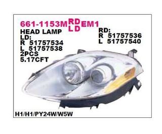 ON FAR SAG MOTORU UZERINDE KROM TIP FIAT BRAVO 06-07 resmi