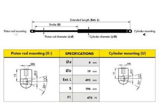 BAGAJ AMORTİSÖRÜ FELİCİA 95-01 D0032 resmi