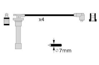 BUJİ KABLOSU HONDA CİVİC 1,4 1,5 1,6 1996 2001 ACCORD 1,8 2,0 1998 2002 (RC HE73 / 04) resmi