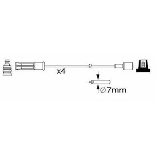 BUJİ KABLOSU TK  MEGANE  1.6IE  1.6 16V  K7M  K4M 98 - resmi