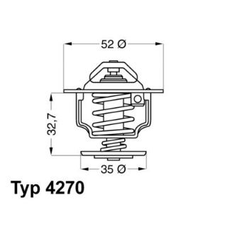 TERMOSTAT 60C FORD-OTOSAN TERMOSTAT-TRANSİT M12-M15 51.9X34X35 resmi
