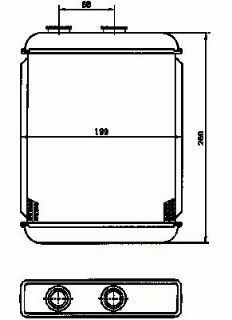 KALORİFER RADYATÖRÜ (BRAZING) BH105 ASTRA-G DELPHI TİP (1618134) resmi