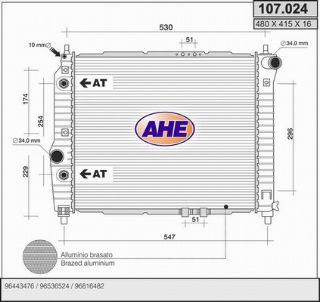 RADYATÖR BR170 KALOS AVEO 1.2 1.4 8V SOHC OTOMATİK resmi