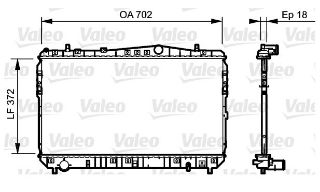 RADYATÖR (BRAZING) BR307 LACETTİ 1.4 1.6 1.8 (04-) KLİMALI DÜZ resmi