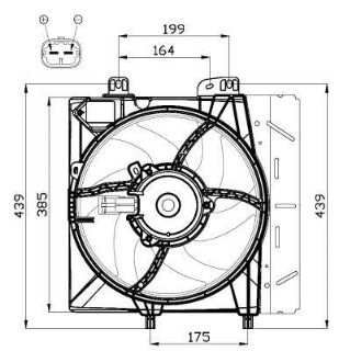 DAVLUMBAZLI FAN MOTORU DY9043 P207 P208 1.4 1.6 HDI C2 C3 (342MM) (1253.P8) resmi