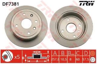 DİSK FREN AYNASI ARKA FD53453 LACETTİ 1.4 1.6-16V resmi
