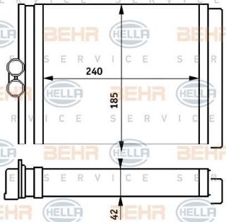 KALORİFER RADYATÖRÜ H231 VECTRA-B (1618110) KLİMALI resmi