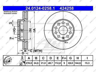 DİSK FREN AYNASI ÖN FD36750 GOLF VII 12> AUDI A3 13>16 SEAT LEON SKODA OCTAVIA 13> resmi