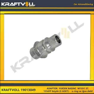 ADAPTOR  YUKSEK BASINÇ  M15X1 ST. 1234YF BÜYÜK (5 ADET) -  O-RİNG VE İGNE DAHİL resmi