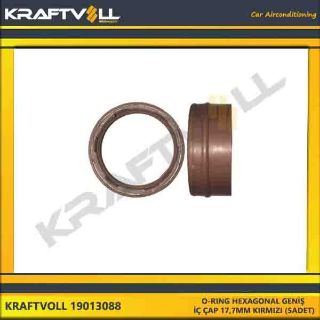 ORİNG HEXAGONAL GENIS - IÇ ÇAP 17,7MM KIRMIZI (5ADET) resmi