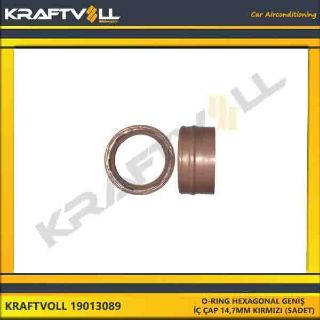 ORİNG HEXAGONAL GENIS - IÇ ÇAP 17,7MM KIRMIZI (5ADET) resmi