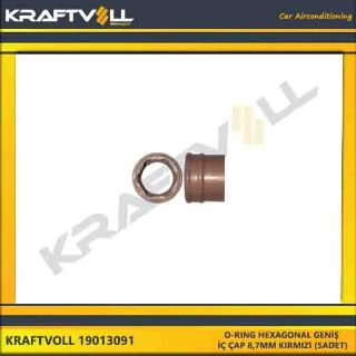 ORİNG HEXAGONAL GENIS - IÇ ÇAP 17,7MM KIRMIZI (5ADET) resmi