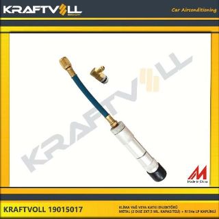 KLIMA YAĞ VEYA KATKI ENJEKTÖRÜ METAL (2 DOZ 2X7,5 ML. KAPASITELİ) + R134A LP KAPLINLI resmi