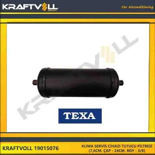 KLIMA SERVIS CIHAZI TUTUCU FİLTRESI -  (7,6CM. ÇAP - 24CM. BOY - 3/8) - TEXA CIHAZLAR resmi