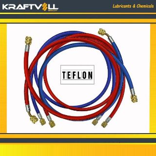 KLIMA GAZ BASMA HORTUMU  2500 MM F 3/8 X F 3/8 180° KIRMIZI STANDART resmi