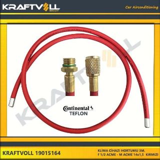 KLIMA GAZ BASMA HORTUMU  3000MM F 1/2 ACME X M ACME 14*1,5 KIRMIZI CONTINENTAL resmi