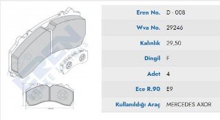 ON FREN BALATASI AXOR ACTROS MP4 10> AROCS ANTOS 1842 1835 1848 2036 2040 resmi