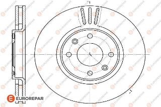 FREN DİSKİ ÖN B.M CORSA F CROSSLAND X308/307/206/207/3008 99- resmi