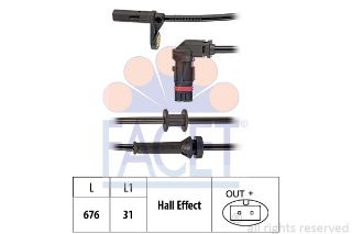 ON ABS SENSORU W204 636MM resmi