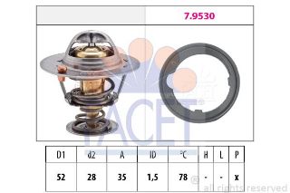 TERMOSTAT 78CC CİVİC 90> 05> ACCORD 90> 08> CİTY 03>08 CRV 95>06 HR-V 99> resmi