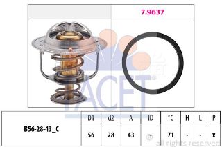 TERMOSTAT 71 C RENAULT MASCOTT MASTER resmi
