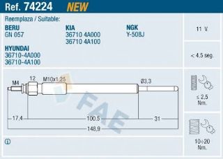 KIZDIRMA BUJISI STAREX CRDI 03> H100 KAMYONET 12> KIA SORENTO 03> 140 170 BG resmi