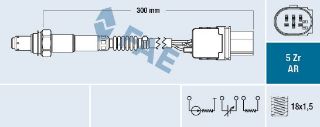 OKSIJEN SENSÖRÜ  LAMBDA SONDASI (5 KUTUPLU 310MM) AUDI A5 08>11 A6 / A6Q 05>11 resmi