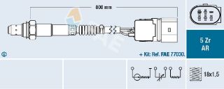 OKSIJEN SENSÖRÜ  LAMBDA SONDASI (5 KUTUPLU 780MM) GOLF V CADDY III A2 FABİA OCTAVIA 00>08 resmi