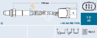 OKSIJEN SENSÖRÜ  LAMBDA SONDASI (5 KUTUPLU 1720MM) BEETLE 02>05 GOLF V 03>06 A8 / A8Q 04>07 Q7 07>15 PH (1720 MM) resmi