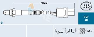 OKSIJEN SENSÖRÜ  LAMBDA SONDASI (5 KUTUPLU 1720MM) AUDI A6 / A6Q A8 / A8Q 03>15 resmi