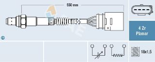 LAMBDA (OKSIJEN) SENSÖRÜ  A3 A4 A6 1.8T CORDOBA TOLEDO FABİA BORA GOLF IV CADDY 1.6 / 1.8 / 2.0 (0258006257) resmi