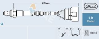 OKSIJEN SENSÖRÜ  LAMBDA SONDASI (4 KUTUPLU 1700MM) PASSAT 00>12 A4 99>01 A6 98>05 A8 99>05 SUPERB 02> resmi