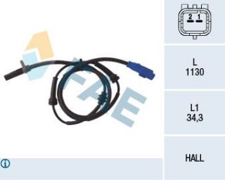 ABS HIZ SENSÖRÜ  ÖN SOL / SAĞ C2 C3 C3 II C3 PLURIEL P1007 02 / 02> resmi