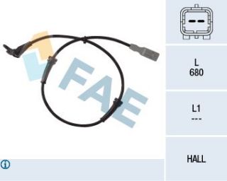 ABS SENSÖRÜ  ÖN SAĞ / SOL P307 1,4 / 1,6 16V / 1,4HDI / 2,0HDI 00> resmi