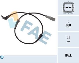 ABS SENSÖRÜ  ÖN SAĞ / SOL P307 1,4 / 1,6 16V / 1,4HDI / 2,0HDI 00> resmi