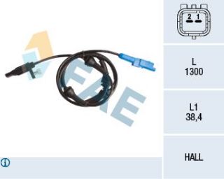 ABS KABLOSU SENSÖRÜ  ÖN SAĞ SOL 407 508 C5 III C6 resmi