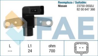 KRANK MİLİ SENSÖRÜ  CLİO III-MEGANE II-MODUS-SCENIC-LOGAN 1.5DCI K9K resmi