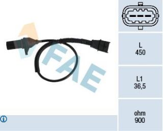 KRANK MILI POZISYON SENSORU ACCENT 03-05 / GETZ 02-06 / MATRIX / SANTAFE 01-06 / TUCSON 04-10 / ELANTRA  01-> DIZEL   (325MM) resmi