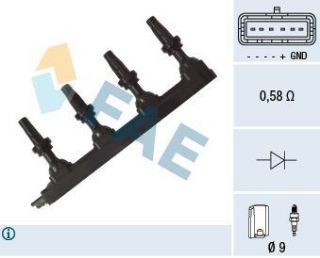 ATEŞLEME BOBİNİ 301 308 T9 C ELYSEE EC5 1.6 16V resmi