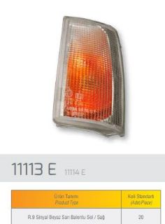 SİNYAL LAMBASI SOL BEYAZ R9 resmi