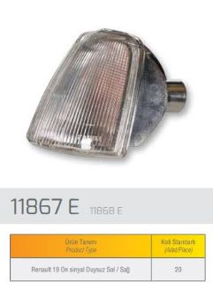 SİNYAL LAMBASI SOL DUYSUZ R19 resmi
