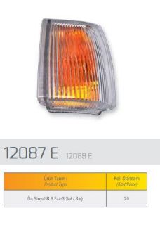 SİNYAL LAMBASI SAĞ DUYSUZ BEYAZ R9 1997 resmi
