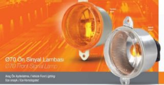 SİNYAL LAMBASI ÖN NATUREL Ø70 (PY21W 12V) CARGO YM (12830) resmi