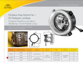 KISA HUZME FAR (180MM) J9 PREMIER J10 PARKLI AYAR MOTORLU resmi